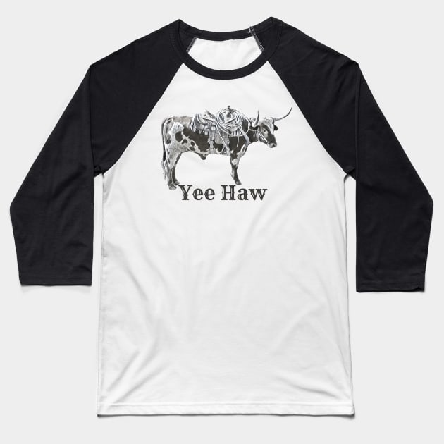 Yee Haw Cowboy Baseball T-Shirt by The Farm.ily